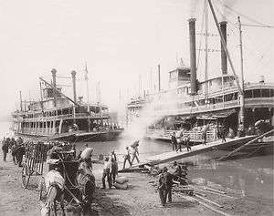 Mississippi River steamboats Memphis TN 1906 larg photo  
