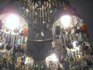 Handcrafted Jeweled Moroccan Lighting Lamp Chandelier  