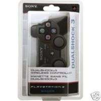 BLACK COLOR PS3 DUAL SHOCK 3 WIRELESS CONTROLLER NEW  