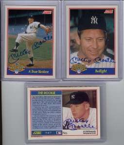 MICKEY MANTLE SCORE SIGNED COMPLETE SET OF 7 AUTO 1/3  