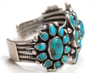 Antique Collection Zuni Turquoise Cluster Cuff–1930s  