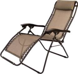 RV Folding Camping Chair Del Mar Recliner Lounge Chair  