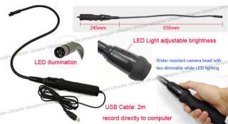 Car Inspection flexible Tube borescope tools USB camera  