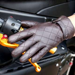   KID GENUINE NAPPA Leather warm winter Driving MOTORCYCLE gloves  