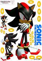 Sonic the Hedgehog Shadow RePositionable wall Sticker Super Size to 
