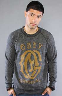 Obey The Obey Original Crewneck Sweatshirt in Charcoal  Karmaloop 