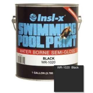 Insl X 1 Gallon Semigloss Acrylic Black Waterborne Swimming Pool Paint 