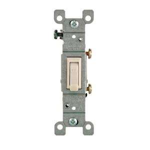 Leviton 15 Amp Light Almond Single Pole Toggle Switch R56 01451 02T at 