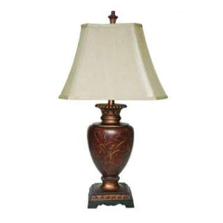 Absolute Decor 30 In. Antique Red/Gold Handpainted Table Lamp CVATP426 