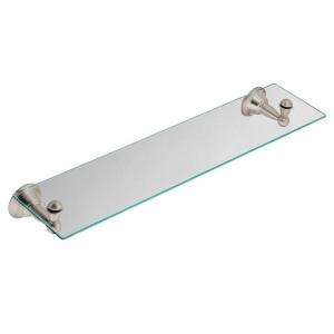 MOEN Sage Glass Bath Shelf in Brushed Nickel DN6890BN at The Home 