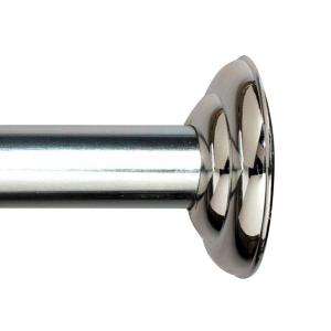 Zenith Permanent Plated Steel Shower Curtain Rod in Chrome 648SS at 