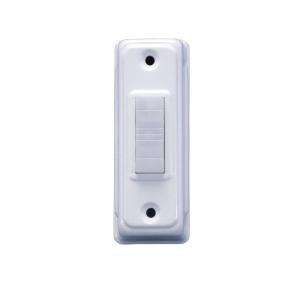 IQ America Wired Lighted Doorbell Push Button   Deco White DP 1107A at 