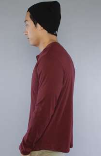 All Day The Long Sleeve Henley in Merlot Heather  Karmaloop 
