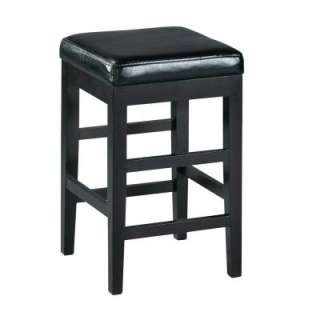 Home Decorators Collection Leather Black Backless Breakfast Counter 