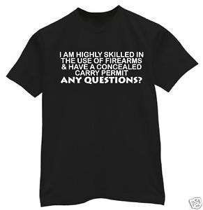 shirt M 3XL Skilled Firearms Concealed permit Any ?s  