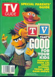 1993 TV Guide Bert & Ernie   Sesame Street   Kids TV  