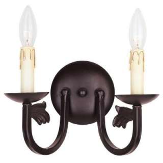Hampton Bay 2 Light Oil Rubbed Bronze Wall Sconce  DISCONTINUED 