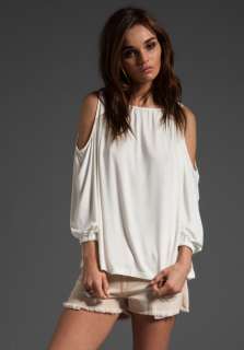 RACHEL PALLY Cleo Cold Shoulder Top in White  