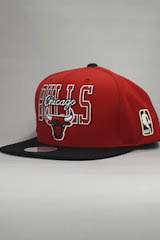 123SNAPBACKS Chicago Bulls Snapback Hat (Stack) (Red/Black)