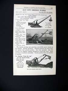 Bay City Dredge Works Tractor Shovel 1928 print Ad  