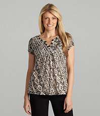 Ruby Rd. Woman Embellished Geo Burnout Top $44.00
