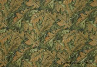 Camouflage Leaf Leaves Cabin Lodge Curtain Valance  