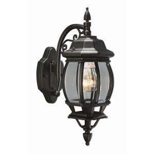 Design House Canterbury Wall Mount Outdoor Black Die Cast Downlight 