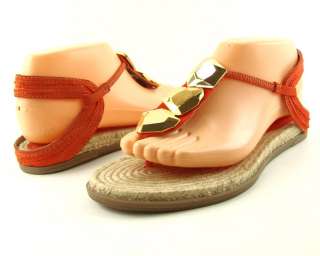 DIANE von FURSTENBERG RIALTO Orange Womens Sandals 6.5  