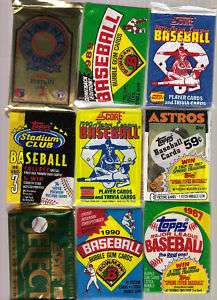 10,000 Vintage Unopened Wax Packs Only $0.50 each  