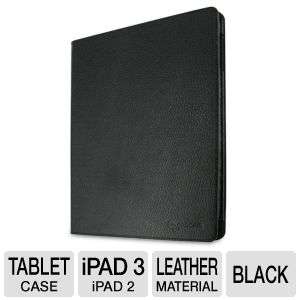 rooCASE RC IPD2 DV BK Dual View Multi Angle Leather Case for iPad 2 