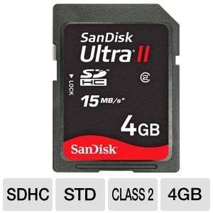 SanDisk 4GB Ultra II Secure Digital High Capacity (SDHC) High 