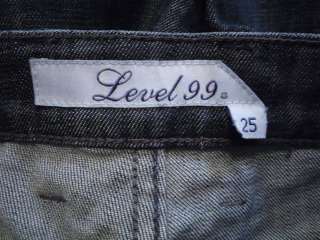 LEVEL 99 Mid / High Rise Flare Leg Stretch Jeans ~Flap Pocket~ sz 25 