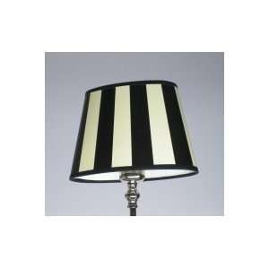 Lampenschirm, oval, schwarz weiß, gestreift, 20 cm, Art. Nr. LS 234 