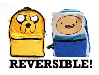 Adventure Time Finn Jake LICENSED Backpack School Bag REVERSIBLE 