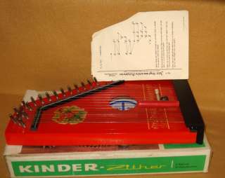 Vintage East Germany Child Kid ZITHER Boxed  