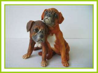 alte AK Kaiser Porzellan Figur Hund Sammlung Junges Boxerpaar 653 in 