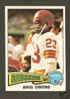 1975 Topps 78 Brig Owens Washington Redskins Near MINT+  