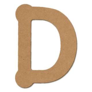 Design Craft MIllworks 8 in. MDF Bubble Letter (D) 47255 at The Home 