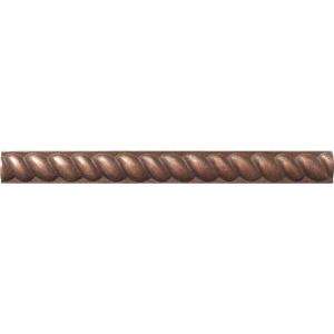 MS International 1/2 In. x 6 In. Copper Half Round Rope Metal Molding 