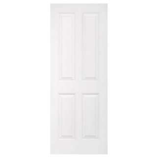   80 in. x 1 3/8 in. White 4 Panel Ultra MDF Solid Core Interior Door