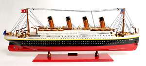 TITANIC PAINTED MEDIUM Wooden Model Ship  