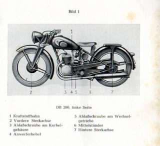 Zündapp DB 200 Norma Bedienungsanleitung   Handbuch 1953 in Baden 