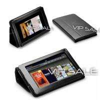 KINDLE FIRE BLACK PREMIUM LEATHER COVER CASE WITH ROTATING STAND 