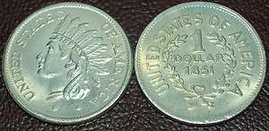   1851 Liberty Indian Head Silver Dollar Magic / Trick coin  