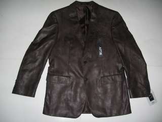 42 Reg. Apt 9 Solid Long Sleeve Faux Leather Sport Coat Jacket NWT $ 