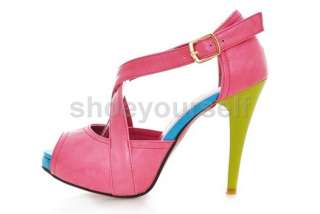 Sexy Bohemia Candy High Heel Sandals Pumps Rose #495  