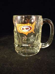 VINTAGE A&W U.S.DESIGN ROOT BEER GLASS MUG 80Z  