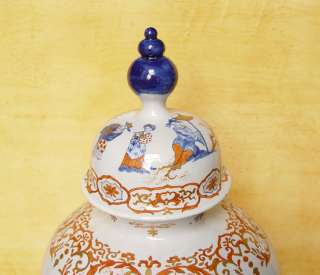 Superb Huge Dutch Delft Vase Chineses 19th C.  