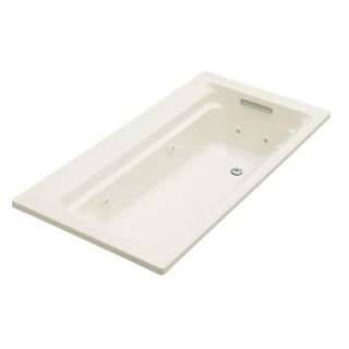 KOHLER Archer 6 ft. Whirlpool Tub with Reversible Drain in Biscuit K 