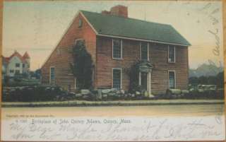 1907 PC John Quincy Adams Birthplace  Quincy, Mass MA  